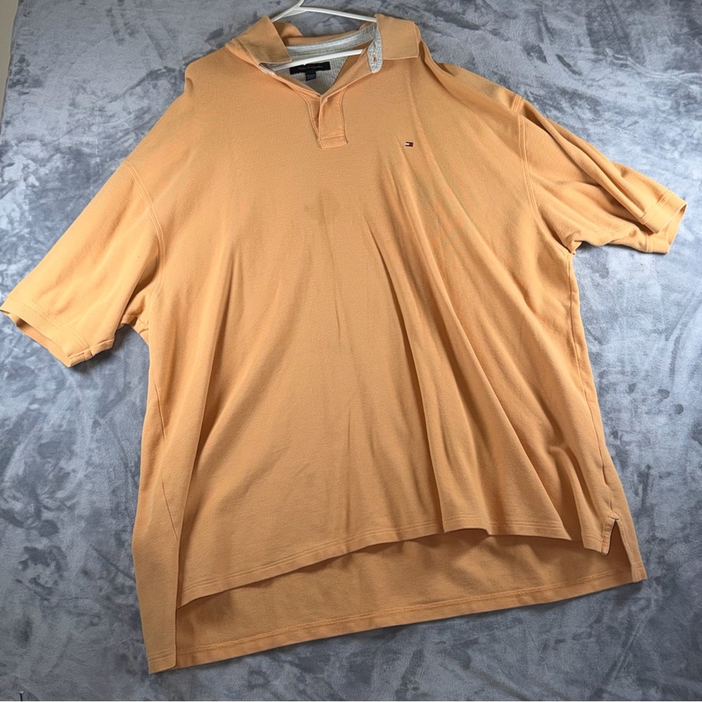 Tommy Hilfiger Men's Light Orange Polo Shirt
